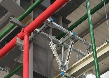 正定该抗震支架的整体式支吊架结构协调性好